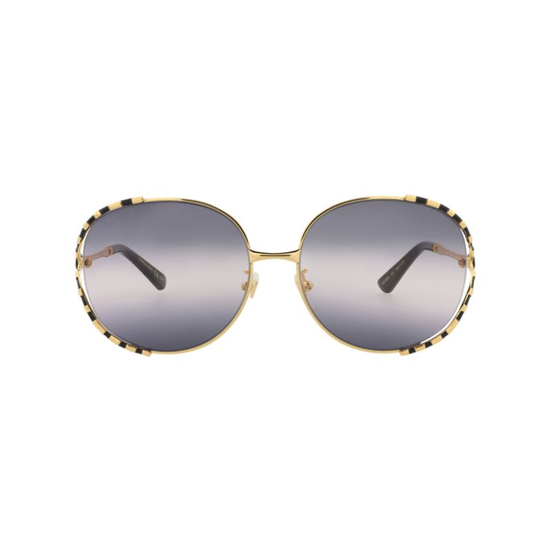 Gucci Round-Frame Metal Sunglasses Multi Womens